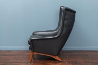 Scandinavian Modern Leather Lounge Chair