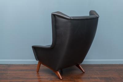 Scandinavian Modern Leather Lounge Chair