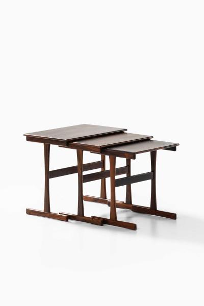 Scandinavian Modern Nesting Tables in Rosewood 1950s