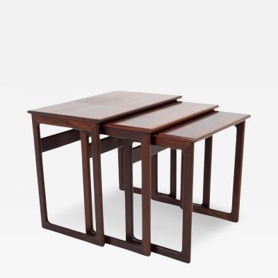 Scandinavian Modern Nesting Tables in Rosewood 1950s