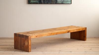 Scandinavian Modern Pine Bench