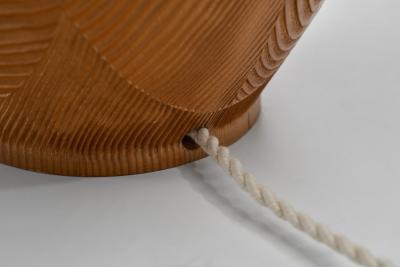 Scandinavian Modern Pine Table Lamp Scandinavia 1950s