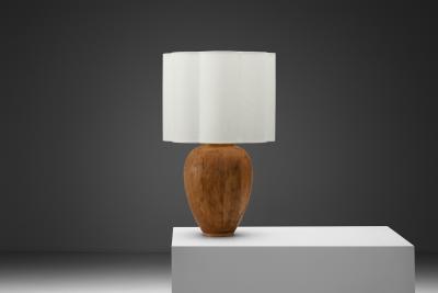 Scandinavian Modern Pine Table Lamp Scandinavia 1950s