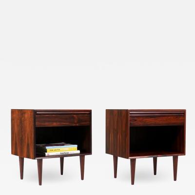 Scandinavian Modern Rosewood Night Stands by Westnofa