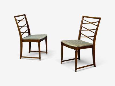 Scandinavian Modern Six Dining Chairs Beech Fabric Scandinavia 1900s