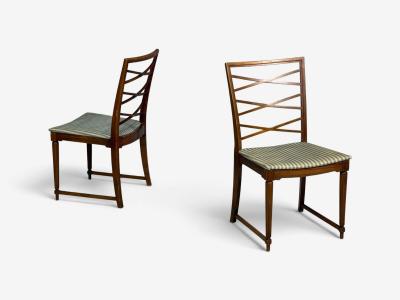 Scandinavian Modern Six Dining Chairs Beech Fabric Scandinavia 1900s