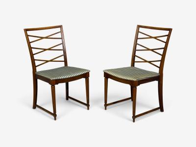 Scandinavian Modern Six Dining Chairs Beech Fabric Scandinavia 1900s