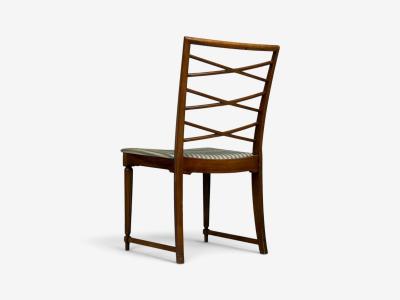Scandinavian Modern Six Dining Chairs Beech Fabric Scandinavia 1900s