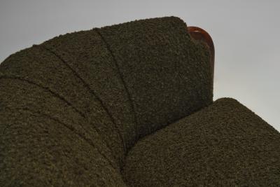 Scandinavian Modern Sofa with Dark Green Upholstery Scandinavia 1940s