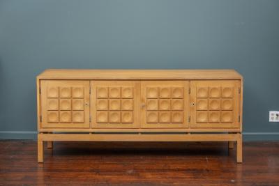 Scandinavian Modern Solid Oak Credenza or Cabinet