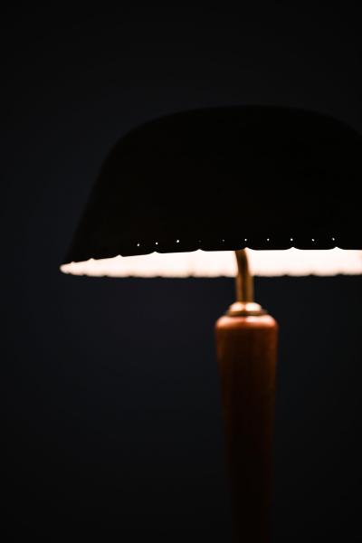 Scandinavian Modern Table Lamp in Beech and Brass 1950s