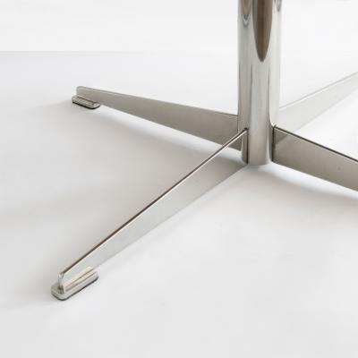 Scandinavian Modern dining table blue mosaic top structure in polished steel