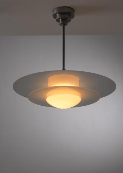 Scandinavian Modern glass Saturn pendant lamp 1930s