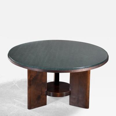 Scandinavian Modern wood and glass coffee table