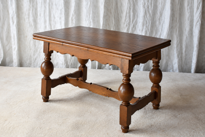 Scandinavian Oak Draw Leaf Refectory Style Coffee Table circa 1960s