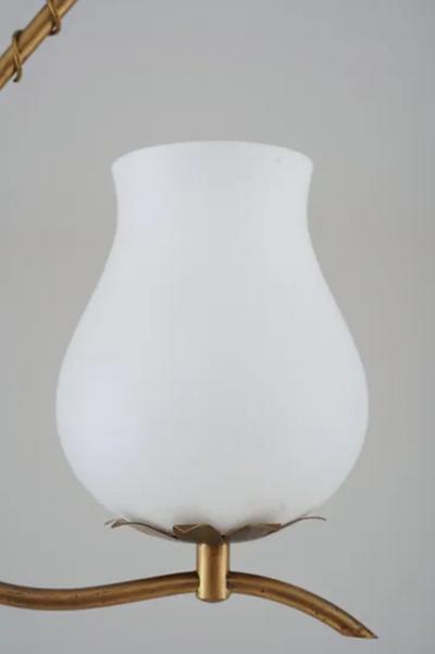 Scandinavian Pendant in Brass and Glass Swedish Modern