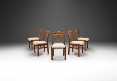 Scandinavian Pine Dining Chairs with Upholstered Seats Scandinavia 1990s
