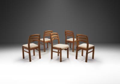 Scandinavian Pine Dining Chairs with Upholstered Seats Scandinavia 1990s