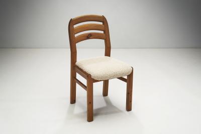 Scandinavian Pine Dining Chairs with Upholstered Seats Scandinavia 1990s