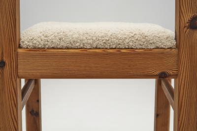 Scandinavian Pine Dining Chairs with Upholstered Seats Scandinavia 1990s