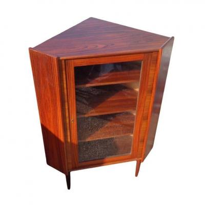 Scandinavian Rosewood Corner Cabinet