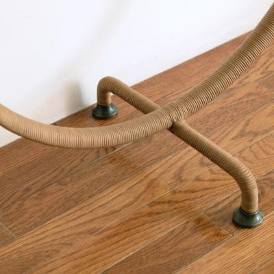 Scandinavian SWEDISH MID CENTURY RING CONSOLE TABLE WITH CERUSED OAK TOP 