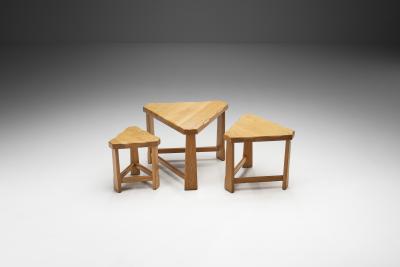 Scandinavian Solid Wood Nesting Tables Scandinavia ca 1970s