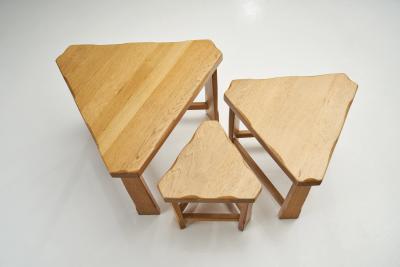 Scandinavian Solid Wood Nesting Tables Scandinavia ca 1970s