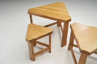 Scandinavian Solid Wood Nesting Tables Scandinavia ca 1970s