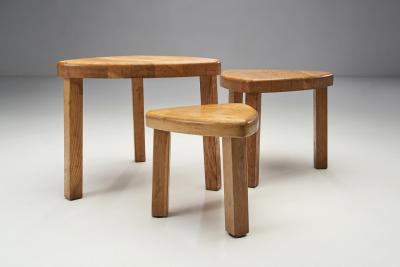 Scandinavian Solid Wood Nesting Tables Scandinavia ca 1970s