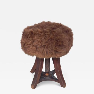 Scandinavian Swiveling Ottoman