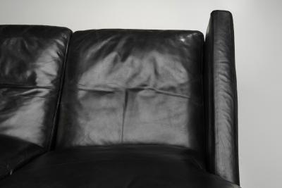 Scandinavian Three Seater Leather Sofa Denmark ca 1960s