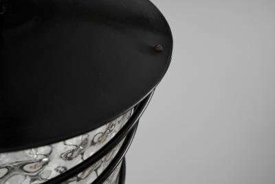 Scandinavian Tin and Glass Accent Ceiling Lamp Scandinavia 1920s