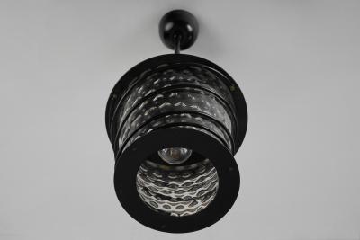 Scandinavian Tin and Glass Accent Ceiling Lamp Scandinavia 1920s