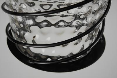 Scandinavian Tin and Glass Accent Ceiling Lamp Scandinavia 1920s