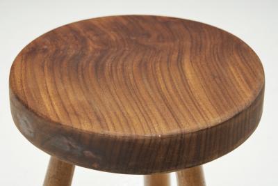 Scandinavian Tripod Wood Stool Scandinavia ca 1950s