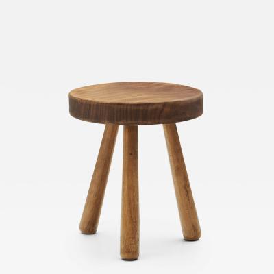 Scandinavian Tripod Wood Stool Scandinavia ca 1950s