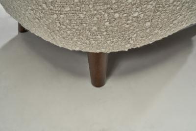Scandinavian Wingback Armchair Upholstered in Boucl Scandinavia 1950s