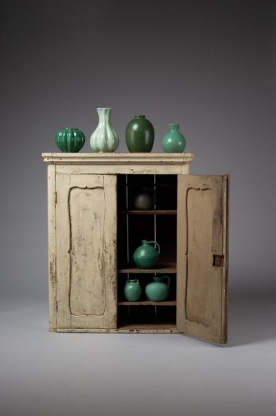 Scandinavian folk art cabinet