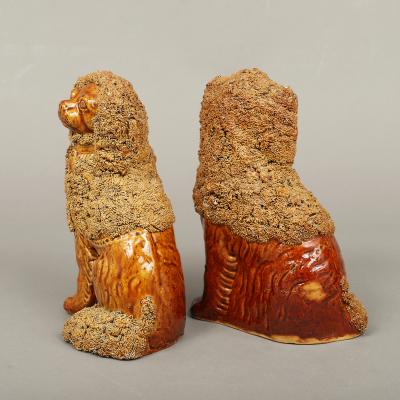 Scarce Pair of Rockingham Glazed Spaniels