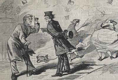 Scene in Unin Square New York on a March Day 