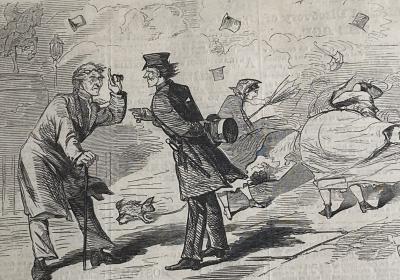 Scene in Unin Square New York on a March Day 