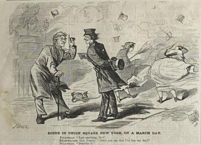 Scene in Unin Square New York on a March Day 