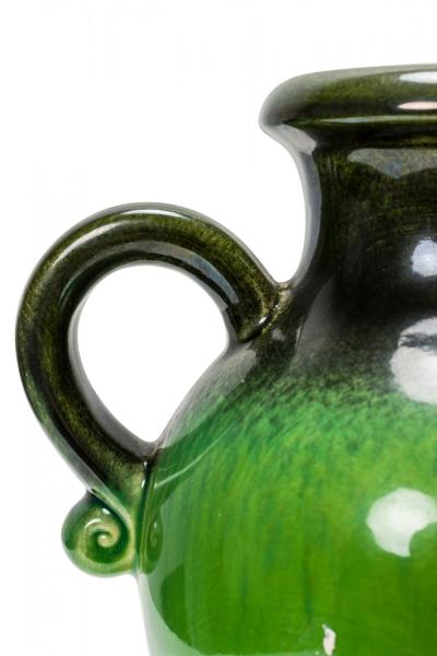 Schaurich Keramik West German Mid Century Dark and Light Green Glazed Ceramic Pi