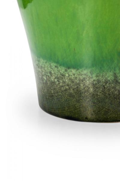 Schaurich Keramik West German Mid Century Dark and Light Green Glazed Ceramic Pi