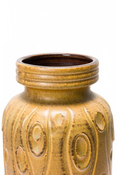 Scheurich West German Mid Century Incised Koralle Patterned Gold Glazed Cerami