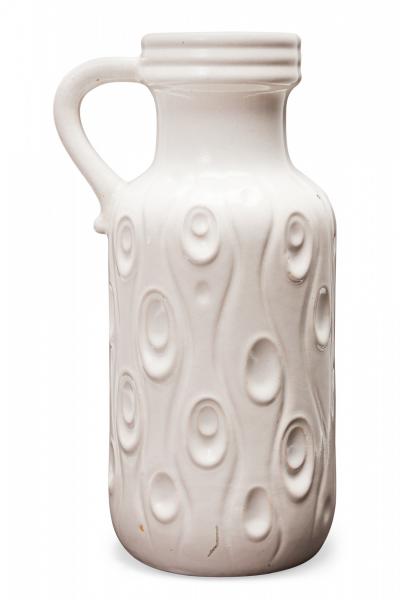 Scheurich West German Mid Century Koralle Design White Ceramic Pitcher