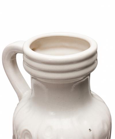 Scheurich West German Mid Century Koralle Design White Ceramic Pitcher