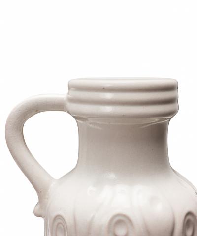 Scheurich West German Mid Century Koralle Design White Ceramic Pitcher