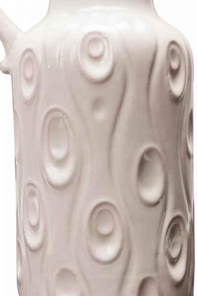 Scheurich West German Mid Century Koralle Design White Ceramic Pitcher